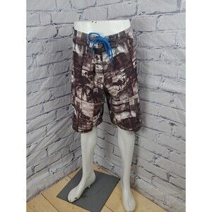 Vintage Y2K Ripzone Board Shorts Swim Tropical LA Palms size 36 11.5" Inseam